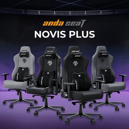 Игровое кресло Anda Seat Novis Plus XL Fabric (AD23YC-XL-01-GB-F-G04) Dark Grey купить в Украине: Киев, Днепр, Харьков, Одесса  | Низкая цена, отзывы, характеристики от TELEMART фото