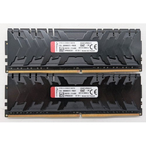 Озп HyperX DDR4 16GB (2x8GB) 3200Mhz Predator (HX432C16PB3K2/16) (Відновлено продавцем, 815262) купити в Україні: Київ, Львів, Хмельницький, Тернопіль | Перевірка сумісності, низька ціна, відгуки, характеристики від TELEMART фото
