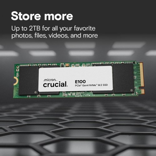 SSD-диск Crucial E100 1TB M.2 (2280 PCI-E) NVMe x4 (CT1000E100SSD8) купити в Україні: Київ, Львів, Хмельницький, Тернопіль | Перевірка сумісності, низька ціна, відгуки, характеристики від TELEMART фото