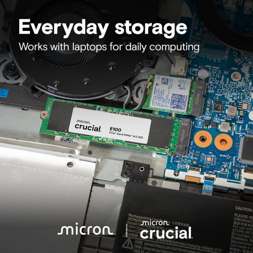 SSD-диск Crucial E100 1TB M.2 (2280 PCI-E) NVMe x4 (CT1000E100SSD8) купити в Україні: Київ, Львів, Хмельницький, Тернопіль | Перевірка сумісності, низька ціна, відгуки, характеристики від TELEMART фото