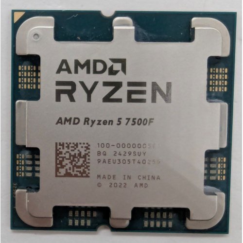 Процессор AMD Ryzen 5 7500F 3.7(5.0)GHz 32MB sAM5 Tray (100-000000597) (Восстановлено продавцом, 815280) купить в Украине: Киев, Днепр, Харьков, Одесса  | Проверка совместимости, низкая цена, отзывы, характеристики от TELEMART фото