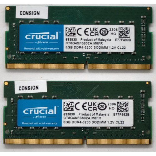 Озу Crucial SODIMM DDR4 16GB 3200Mhz (CT16G4SFRA32A) (Восстановлено продавцом, 815321) купить в Украине: Киев, Днепр, Харьков, Одесса  | Проверка совместимости, низкая цена, отзывы, характеристики от TELEMART фото
