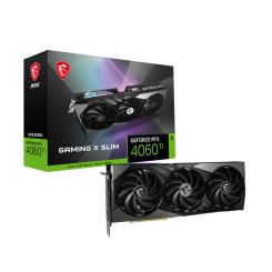 Видеокарта MSI GeForce RTX 4060 Ti GAMING X SLIM 16384MB (RTX 4060 Ti GAMING X SLIM 16G) (Восстановлено продавцом, 815332)
