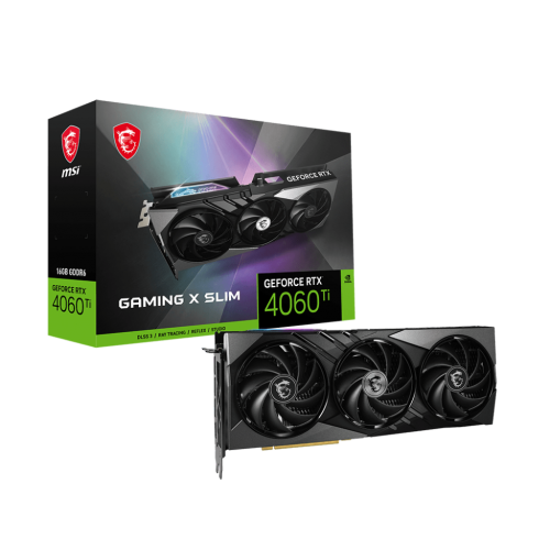 Видеокарта MSI GeForce RTX 4060 Ti GAMING X SLIM 16384MB (RTX 4060 Ti GAMING X SLIM 16G) (Восстановлено продавцом, 815332) купить в Украине: Киев, Днепр, Харьков, Одесса  | Проверка совместимости, низкая цена, отзывы, характеристики от TELEMART фото