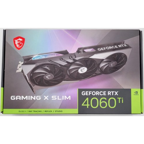 Видеокарта MSI GeForce RTX 4060 Ti GAMING X SLIM 16384MB (RTX 4060 Ti GAMING X SLIM 16G) (Восстановлено продавцом, 815332) купить в Украине: Киев, Днепр, Харьков, Одесса  | Проверка совместимости, низкая цена, отзывы, характеристики от TELEMART фото