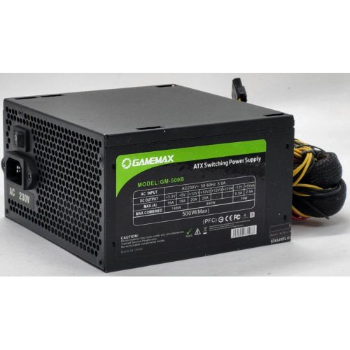 Блок живлення GAMEMAX 500W (GM-500B) (Відновлено продавцем, 815336) купити в Україні: Київ, Львів, Хмельницький, Тернопіль | Перевірка сумісності, низька ціна, відгуки, характеристики від TELEMART фото