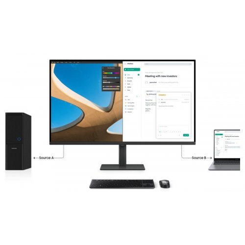 Уцінка монітор Samsung 37" ViewFinity S8 S80UD (LS37D802UAIXCI) Black (Пошкоджено пакування, 815498) купити в Україні: Київ, Львів, Хмельницький, Тернопіль | Низька ціна, відгуки, характеристики від TELEMART фото