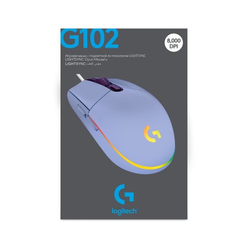 Уценка мышка Logitech G102 Lightsync (910-005854) Lilac (Вскрытая упаковка, 815505) купить в Украине: Киев, Днепр, Харьков, Одесса  | Низкая цена, отзывы, характеристики от TELEMART фото