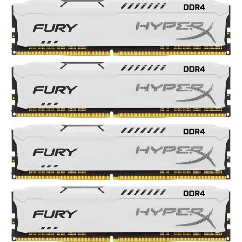 Продать ОЗУ Kingston DDR4 32GB (4x8GB) 2666Mhz HyperX Fury White (HX426C16FW2K4/32) по Trade-In интернет-магазине Телемарт - Киев, Днепр, Украина фото