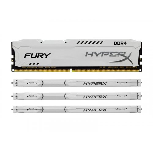 Продать ОЗУ Kingston DDR4 32GB (4x8GB) 2666Mhz HyperX Fury White (HX426C16FW2K4/32) по Trade-In интернет-магазине Телемарт - Киев, Днепр, Украина фото
