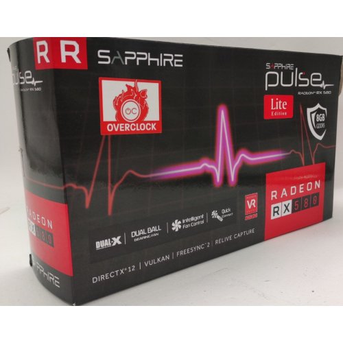 Відеокарта Sapphire Radeon RX 580 PULSE Lite OC 8192MB (11265-67-20G) (Відновлено продавцем, 815566) купити в Україні: Київ, Львів, Хмельницький, Тернопіль | Перевірка сумісності, низька ціна, відгуки, характеристики від TELEMART фото