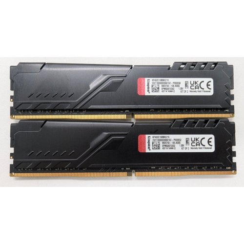 Озп Kingston DDR4 16GB (2x8GB) 3200Mhz FURY Beast Black (KF432C16BBK2/16) (Відновлено продавцем, 815584) купити в Україні: Київ, Львів, Хмельницький, Тернопіль | Перевірка сумісності, низька ціна, відгуки, характеристики від TELEMART фото