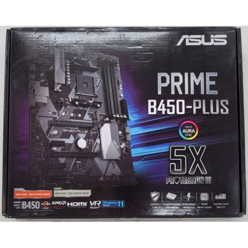Материнская плата Asus PRIME B450-PLUS (sAM4, AMD B450) (Восстановлено продавцом, 815619) купить в Украине: Киев, Днепр, Харьков, Одесса  | Проверка совместимости, низкая цена, отзывы, характеристики от TELEMART фото