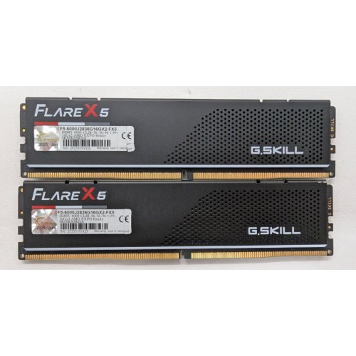 Озу G.Skill DDR5 32GB (2x16GB) 6000Mhz Flare X5 (F5-6000J2836G16GX2-FX5) (Восстановлено продавцом, 815754) купить в Украине: Киев, Днепр, Харьков, Одесса  | Проверка совместимости, низкая цена, отзывы, характеристики от TELEMART фото