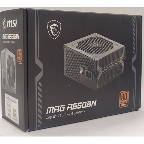Блок живлення MSI MAG 650W (A650BN) (Відновлено продавцем, 815767) купити в Україні: Київ, Львів, Хмельницький, Тернопіль | Перевірка сумісності, низька ціна, відгуки, характеристики від TELEMART фото