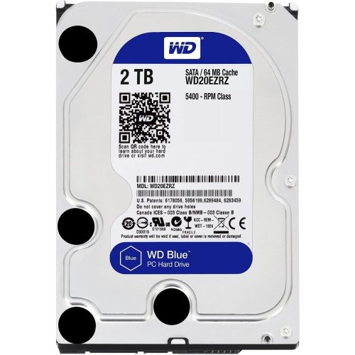 Жесткий диск Western Digital Blue 2TB 64MB 3.5" (WD20EZRZ) (Восстановлено продавцом, 815772) купить в Украине: Киев, Днепр, Харьков, Одесса  | Проверка совместимости, низкая цена, отзывы, характеристики от TELEMART фото