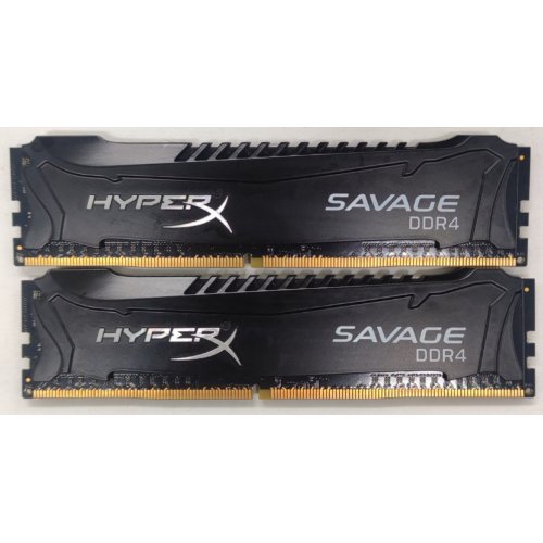 Озу Kingston DDR4 8GB (2x4GB) 2400Mhz HyperX Savage Black (HX424C12SB2K2/8) (Восстановлено продавцом, 815774) купить в Украине: Киев, Днепр, Харьков, Одесса  | Проверка совместимости, низкая цена, отзывы, характеристики от TELEMART фото