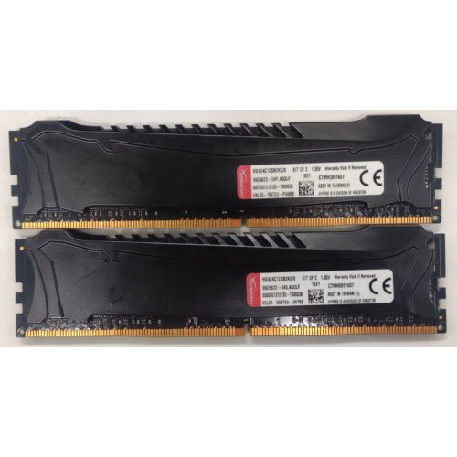 Озу Kingston DDR4 8GB (2x4GB) 2400Mhz HyperX Savage Black (HX424C12SB2K2/8) (Восстановлено продавцом, 815774) купить в Украине: Киев, Днепр, Харьков, Одесса  | Проверка совместимости, низкая цена, отзывы, характеристики от TELEMART фото