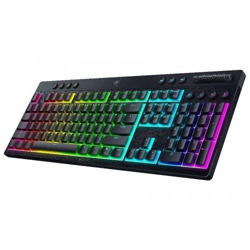 Клавиатура Razer BlackWidow V4 Low Profile Green Clicky Mechanical Switch (RZ03-05270100-R3M1) Black купить в Украине: Киев, Днепр, Харьков, Одесса  | Низкая цена, отзывы, характеристики от TELEMART фото