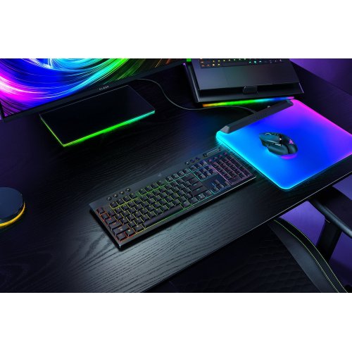 Клавиатура Razer BlackWidow V4 Low Profile Green Clicky Mechanical Switch (RZ03-05270100-R3M1) Black купить в Украине: Киев, Днепр, Харьков, Одесса  | Низкая цена, отзывы, характеристики от TELEMART фото