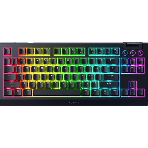 Клавиатура Razer BlackWidow V4 TKL Low Profile Yellow Linear Mechanical Switch (RZ03-05450100-R3M1) Black купить в Украине: Киев, Днепр, Харьков, Одесса  | Низкая цена, отзывы, характеристики от TELEMART фото