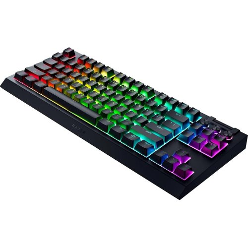 Клавиатура Razer BlackWidow V4 TKL Low Profile Yellow Linear Mechanical Switch (RZ03-05450100-R3M1) Black купить в Украине: Киев, Днепр, Харьков, Одесса  | Низкая цена, отзывы, характеристики от TELEMART фото