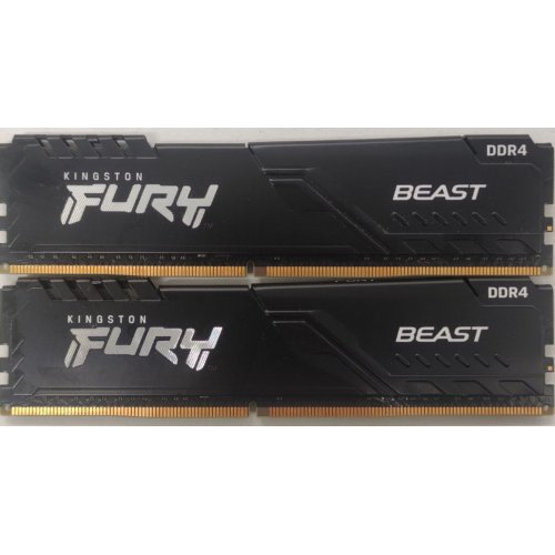 Озп Kingston DDR4 16GB (2x8GB) 3200Mhz FURY Beast Black (KF432C16BBK2/16) (Відновлено продавцем, 815858) купити в Україні: Київ, Львів, Хмельницький, Тернопіль | Перевірка сумісності, низька ціна, відгуки, характеристики від TELEMART фото