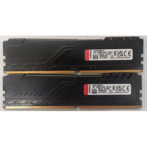 Озп Kingston DDR4 16GB (2x8GB) 3200Mhz FURY Beast Black (KF432C16BBK2/16) (Відновлено продавцем, 815858) купити в Україні: Київ, Львів, Хмельницький, Тернопіль | Перевірка сумісності, низька ціна, відгуки, характеристики від TELEMART фото