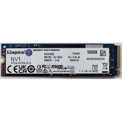 Ssd-диск Kingston NV1 500GB M.2 (2280 PCI-E) NVMe x4 (SNVS/500G) (Восстановлено продавцом, 815897) купить в Украине: Киев, Днепр, Харьков, Одесса  | Проверка совместимости, низкая цена, отзывы, характеристики от TELEMART фото