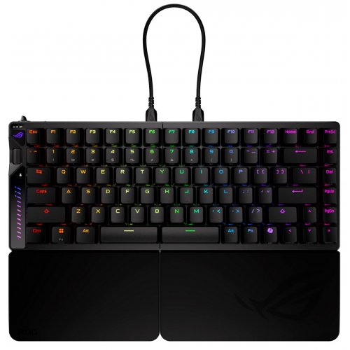 Клавиатура Asus ROG Falcata Split RGB ROG HFX V2 Magnetic Switch (90MP043H-BKUA20) Black купить в Украине: Киев, Днепр, Харьков, Одесса  | Низкая цена, отзывы, характеристики от TELEMART фото