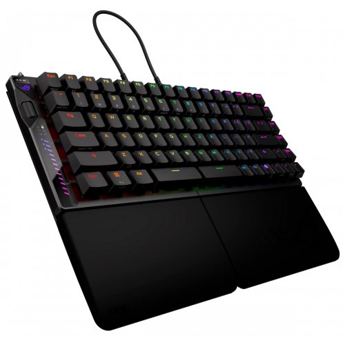 Клавиатура Asus ROG Falcata Split RGB ROG HFX V2 Magnetic Switch (90MP043H-BKUA20) Black купить в Украине: Киев, Днепр, Харьков, Одесса  | Низкая цена, отзывы, характеристики от TELEMART фото