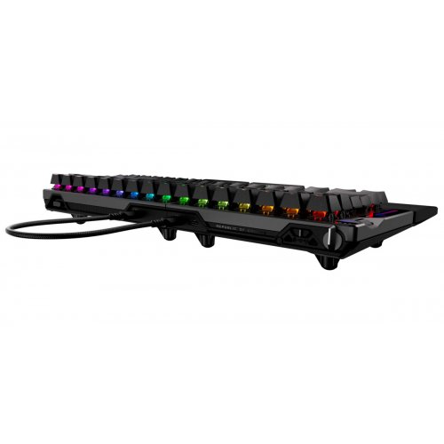 Клавиатура Asus ROG Falcata Split RGB ROG HFX V2 Magnetic Switch (90MP043H-BKUA20) Black купить в Украине: Киев, Днепр, Харьков, Одесса  | Низкая цена, отзывы, характеристики от TELEMART фото