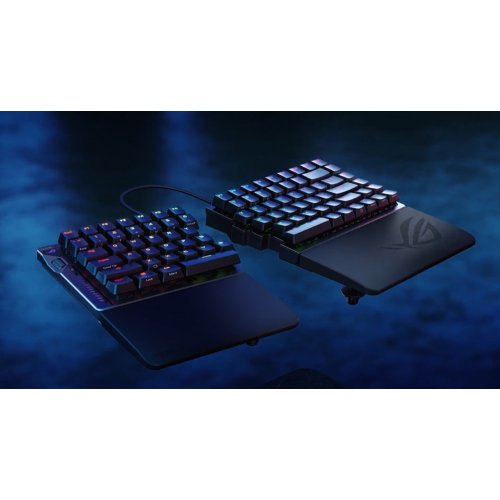 Клавиатура Asus ROG Falcata Split RGB ROG HFX V2 Magnetic Switch (90MP043H-BKUA20) Black купить в Украине: Киев, Днепр, Харьков, Одесса  | Низкая цена, отзывы, характеристики от TELEMART фото