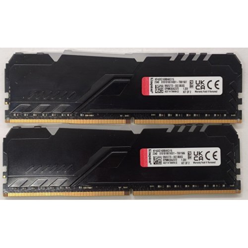Озп Kingston DDR4 16GB (2x8GB) 3200Mhz FURY Beast RGB Black (KF432C16BBAK2/16) (Відновлено продавцем, 815910) купити в Україні: Київ, Львів, Хмельницький, Тернопіль | Перевірка сумісності, низька ціна, відгуки, характеристики від TELEMART фото