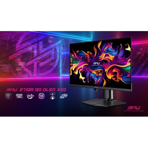 Монітор MSI 26.5" MPG 271QR QD-OLED X50 Black купити в Україні: Київ, Львів, Хмельницький, Тернопіль | Низька ціна, відгуки, характеристики від TELEMART фото
