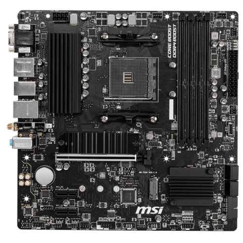 Уценка материнская плата MSI B550M PRO-VDH WIFI (sAM4, AMD B550) (Вскрытая упаковка, 816129) купить в Украине: Киев, Днепр, Харьков, Одесса  | Проверка совместимости, низкая цена, отзывы, характеристики от TELEMART фото