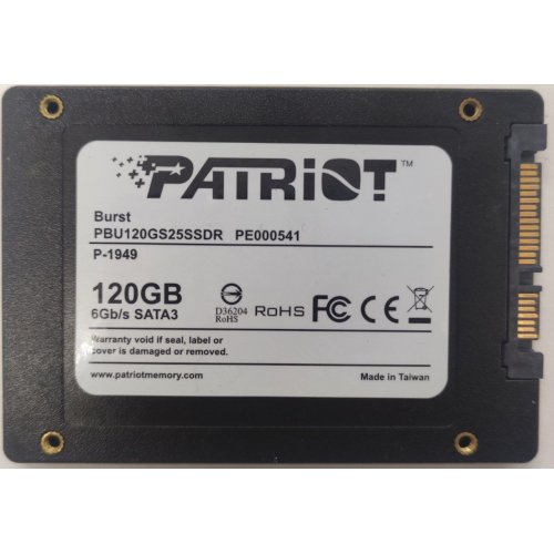 Ssd-диск Patriot Burst 120GB TLC 2.5'' (PBU120GS25SSDR) (Восстановлено продавцом, 816153) купить в Украине: Киев, Днепр, Харьков, Одесса  | Проверка совместимости, низкая цена, отзывы, характеристики от TELEMART фото