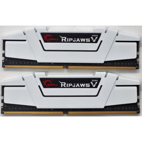Озп G.Skill DDR4 32GB (2x16GB) 3600Mhz Ripjaws V White (F4-3600C18D-32GVW) (Відновлено продавцем, 816162) купити в Україні: Київ, Львів, Хмельницький, Тернопіль | Перевірка сумісності, низька ціна, відгуки, характеристики від TELEMART фото