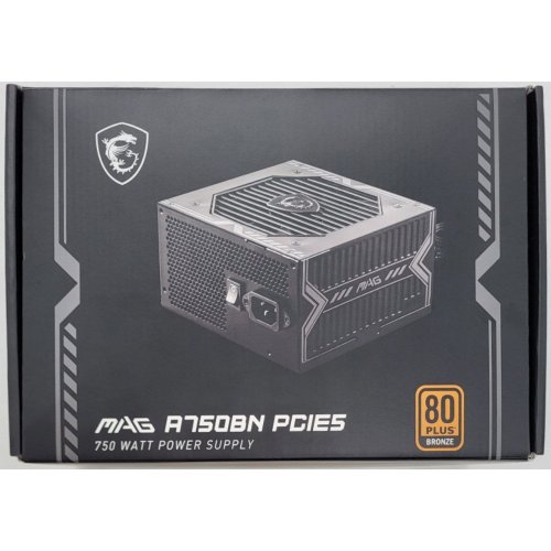 Блок живлення MSI MAG 750W PCIE5 (A750BN) (Відновлено продавцем, 816419) купити в Україні: Київ, Львів, Хмельницький, Тернопіль | Перевірка сумісності, низька ціна, відгуки, характеристики від TELEMART фото
