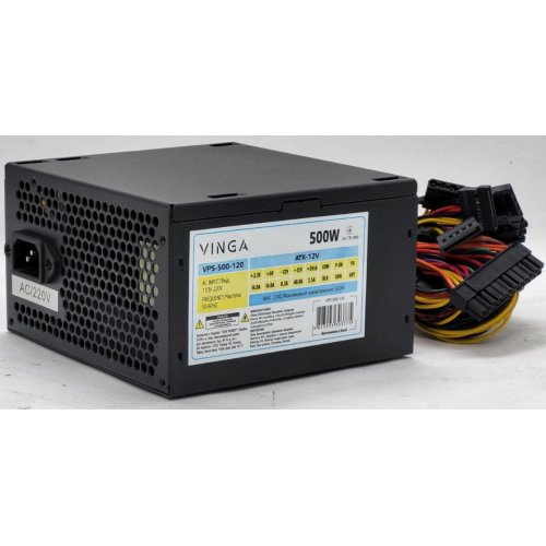 Блок питания Vinga 500W (VPS-500-120) (Восстановлено продавцом, 816420) купить в Украине: Киев, Днепр, Харьков, Одесса  | Проверка совместимости, низкая цена, отзывы, характеристики от TELEMART фото
