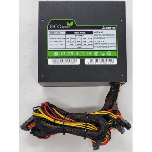 Блок питания CHIEFTEC ECO 600W (GPE-600S) (Восстановлено продавцом, 816426) купить в Украине: Киев, Днепр, Харьков, Одесса  | Проверка совместимости, низкая цена, отзывы, характеристики от TELEMART фото