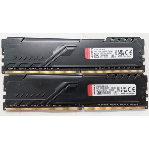 Озп Kingston DDR4 32GB (2x16GB) 3200Mhz FURY Beast Black (KF432C16BB1K2/32) (Відновлено продавцем, 816664) купити в Україні: Київ, Львів, Хмельницький, Тернопіль | Перевірка сумісності, низька ціна, відгуки, характеристики від TELEMART фото