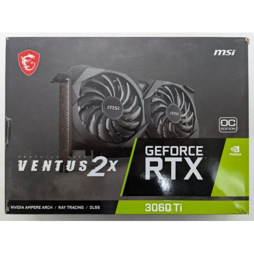 Видеокарта MSI GeForce RTX 3060 Ti VENTUS 2X OC 8192MB (RTX 3060 Ti VENTUS 2X 8G OCV1) LHR (Восстановлено продавцом, 816677) купить в Украине: Киев, Днепр, Харьков, Одесса  | Проверка совместимости, низкая цена, отзывы, характеристики от TELEMART фото