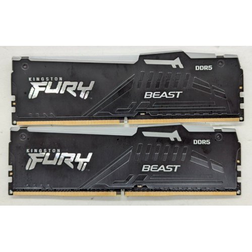 Озп Kingston DDR5 32GB (2x16GB) 6000Mhz FURY Beast RGB Black (KF560C30BBAK2-32) (Відновлено продавцем, 816690) купити в Україні: Київ, Львів, Хмельницький, Тернопіль | Перевірка сумісності, низька ціна, відгуки, характеристики від TELEMART фото