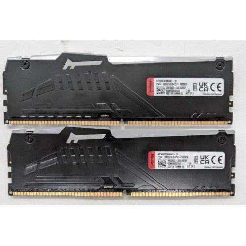 Озп Kingston DDR5 32GB (2x16GB) 6000Mhz FURY Beast RGB Black (KF560C30BBAK2-32) (Відновлено продавцем, 816690) купити в Україні: Київ, Львів, Хмельницький, Тернопіль | Перевірка сумісності, низька ціна, відгуки, характеристики від TELEMART фото