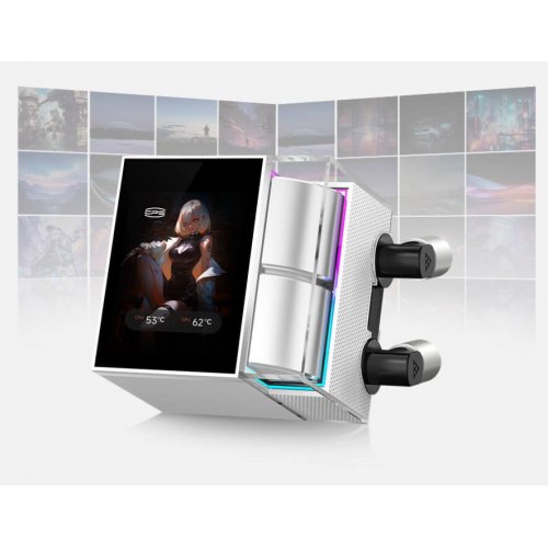 Готова СВО PCCooler DS360 ARGB Display White купити в Україні: Київ, Львів, Хмельницький, Тернопіль | Перевірка сумісності, низька ціна, відгуки, характеристики від TELEMART фото