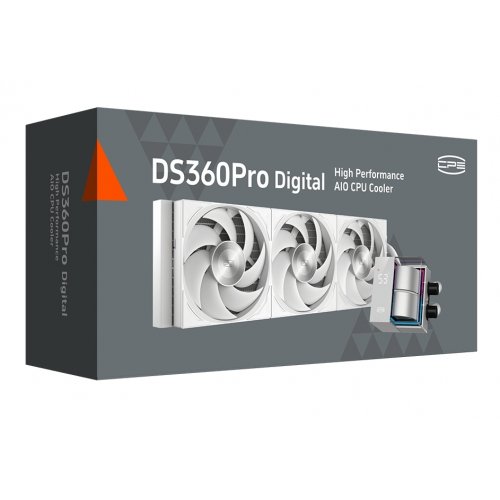 Готова СВО PCCooler DS360 Pro Digital White купити в Україні: Київ, Львів, Хмельницький, Тернопіль | Перевірка сумісності, низька ціна, відгуки, характеристики від TELEMART фото