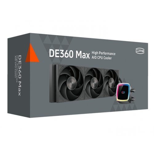 Готова СВО PCCooler DE360 Max Black купити в Україні: Київ, Львів, Хмельницький, Тернопіль | Перевірка сумісності, низька ціна, відгуки, характеристики від TELEMART фото