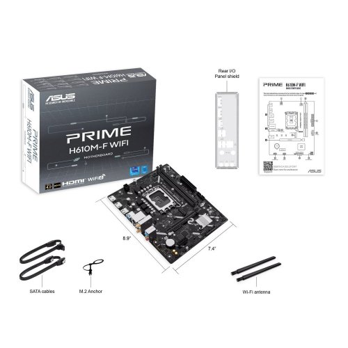 Материнська плата Asus PRIME H610M-F WIFI (s1700, Intel H610) купити в Україні: Київ, Львів, Хмельницький, Тернопіль | Перевірка сумісності, низька ціна, відгуки, характеристики від TELEMART фото
