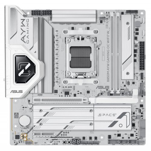 Материнська плата Asus B850M AYW GAMING OC WIFI7 W (sAM5, AMD B850) купити в Україні: Київ, Львів, Хмельницький, Тернопіль | Перевірка сумісності, низька ціна, відгуки, характеристики від TELEMART фото